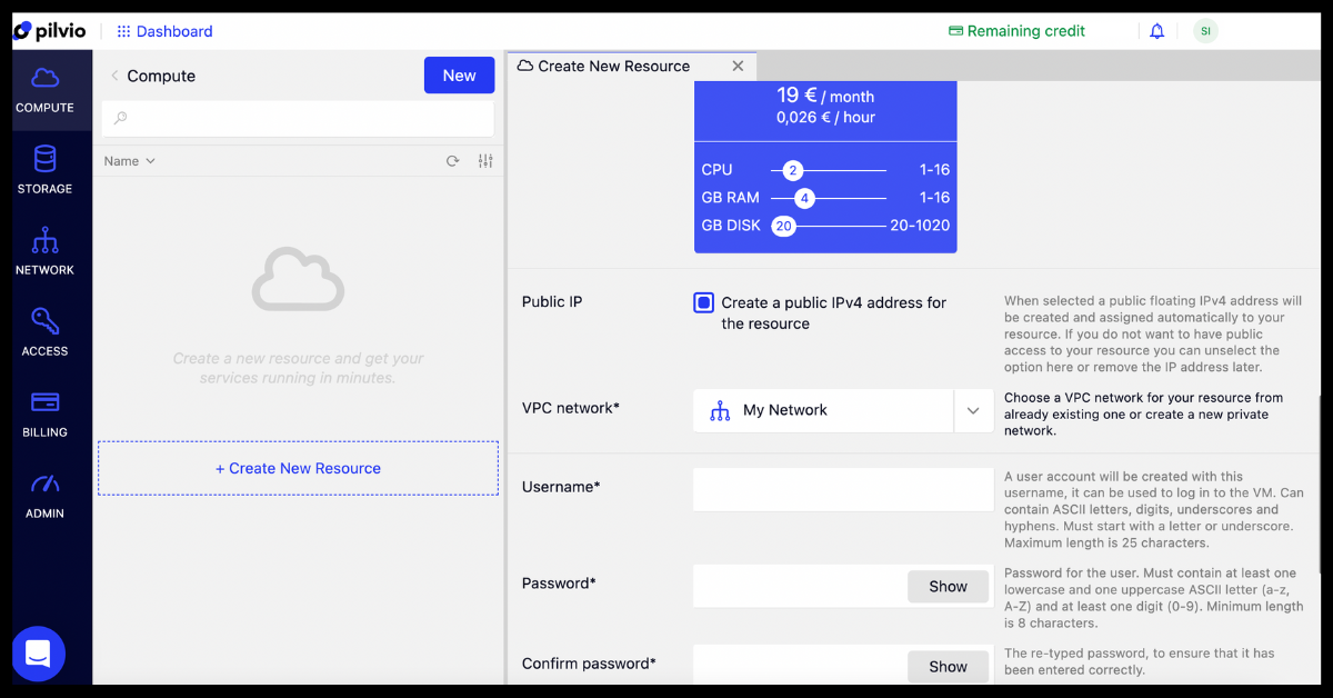Pilvio paindlik hinnastus 